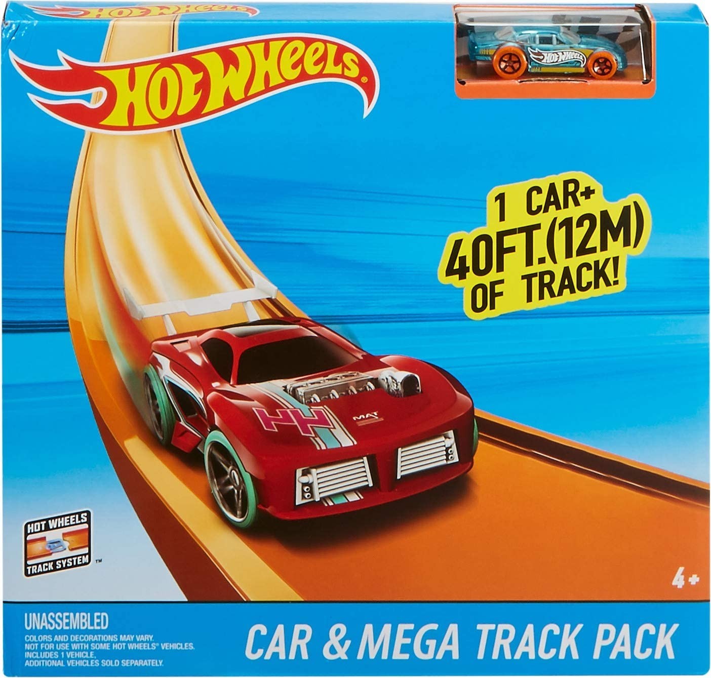 

Трек длиной 12 м Hot Wheels Car & Mega Track Pack Машинка (FTL69)