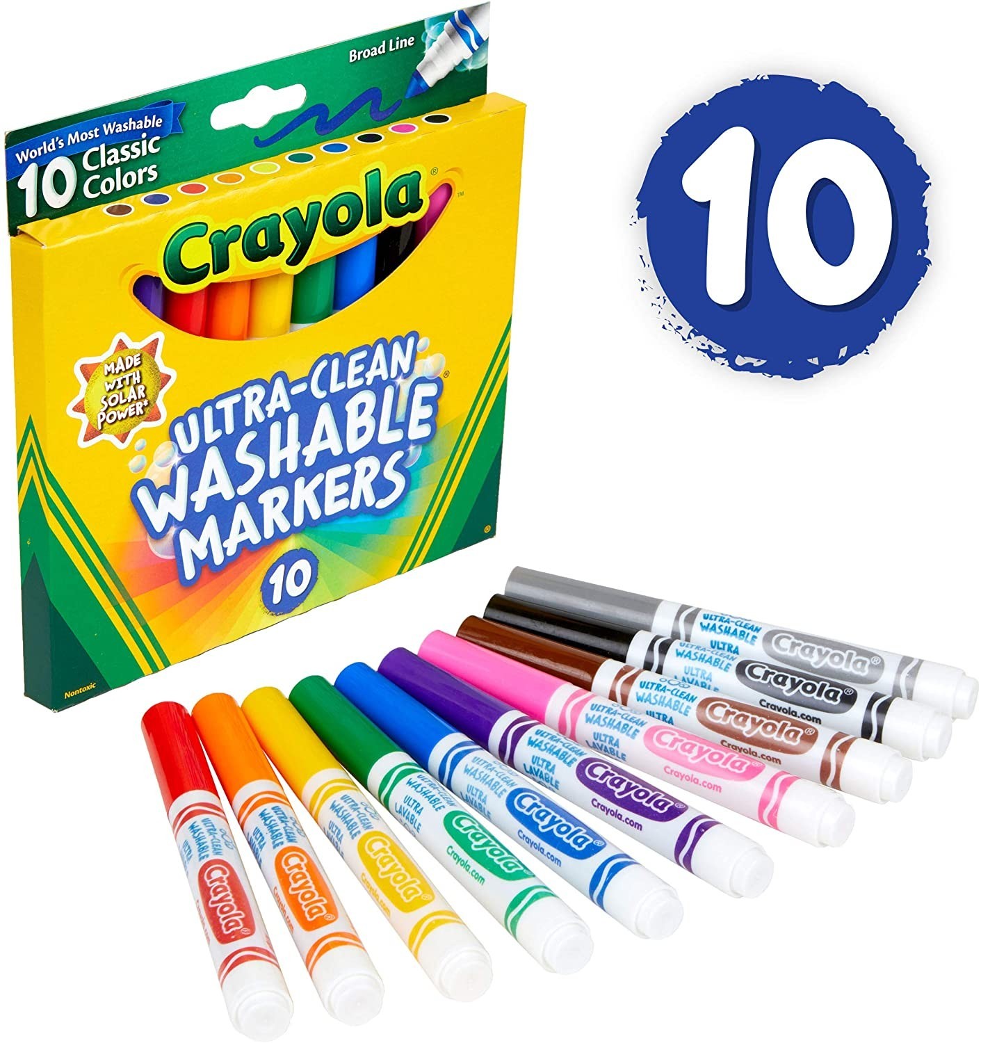 

Набор маркеров Crayola Ultra Clean Washable Markers 10 штук (58-7851)