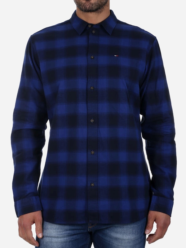 

Рубашка Tommy Hilfiger DM0DM04971  Синяя, Рубашка Tommy Hilfiger DM0DM04971 L Синяя