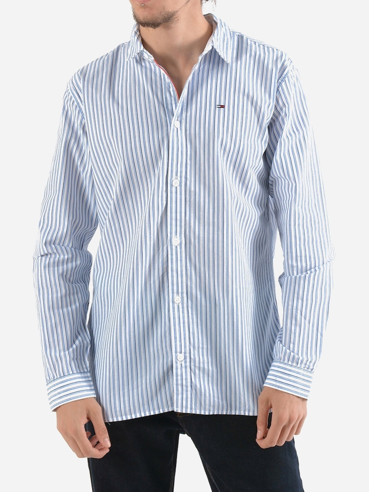 

Рубашка Tommy Hilfiger DM0DM04976  Синяя/Белая, Рубашка Tommy Hilfiger DM0DM04976 M Синяя/Белая