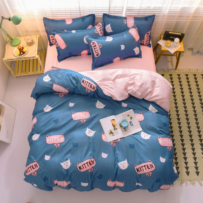 

Комплект постельного белья Kitten (полуторный) Berni Home Синий
