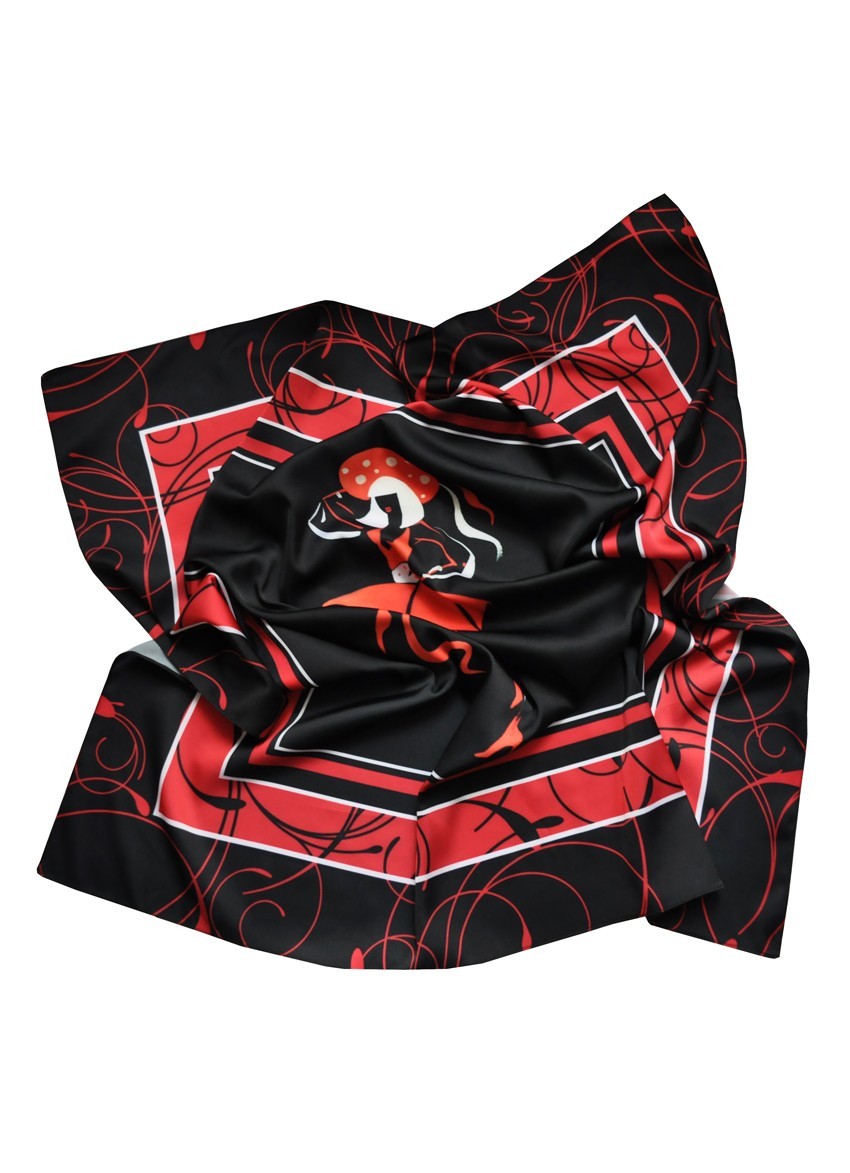 

Платок дизайнерский MyScarf "Девушка грибок"