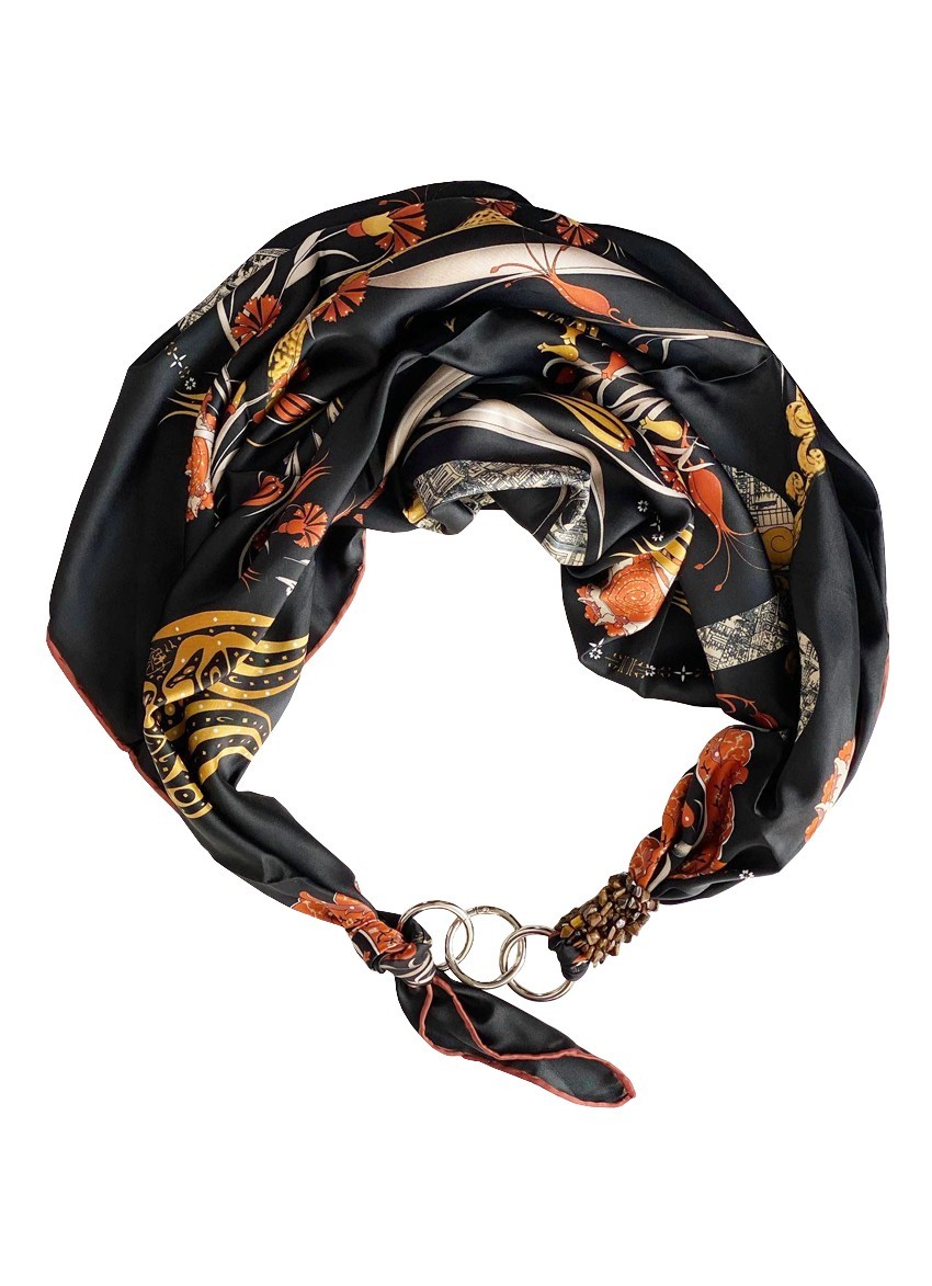 

Платок MyScarf шелковый с принтом и камнями "Роковая страсть"