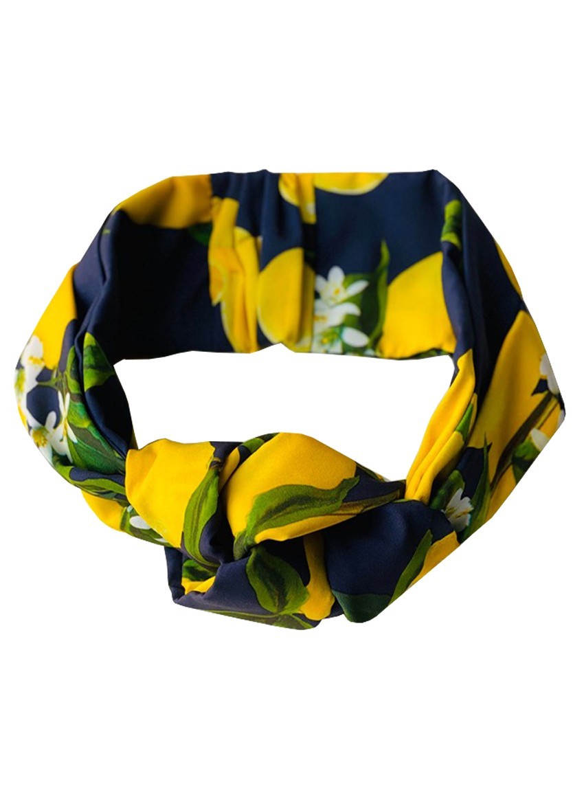 

Тюрбан MyScarf летний  синий с принтом, Тюрбан MyScarf летний one size синий с принтом
