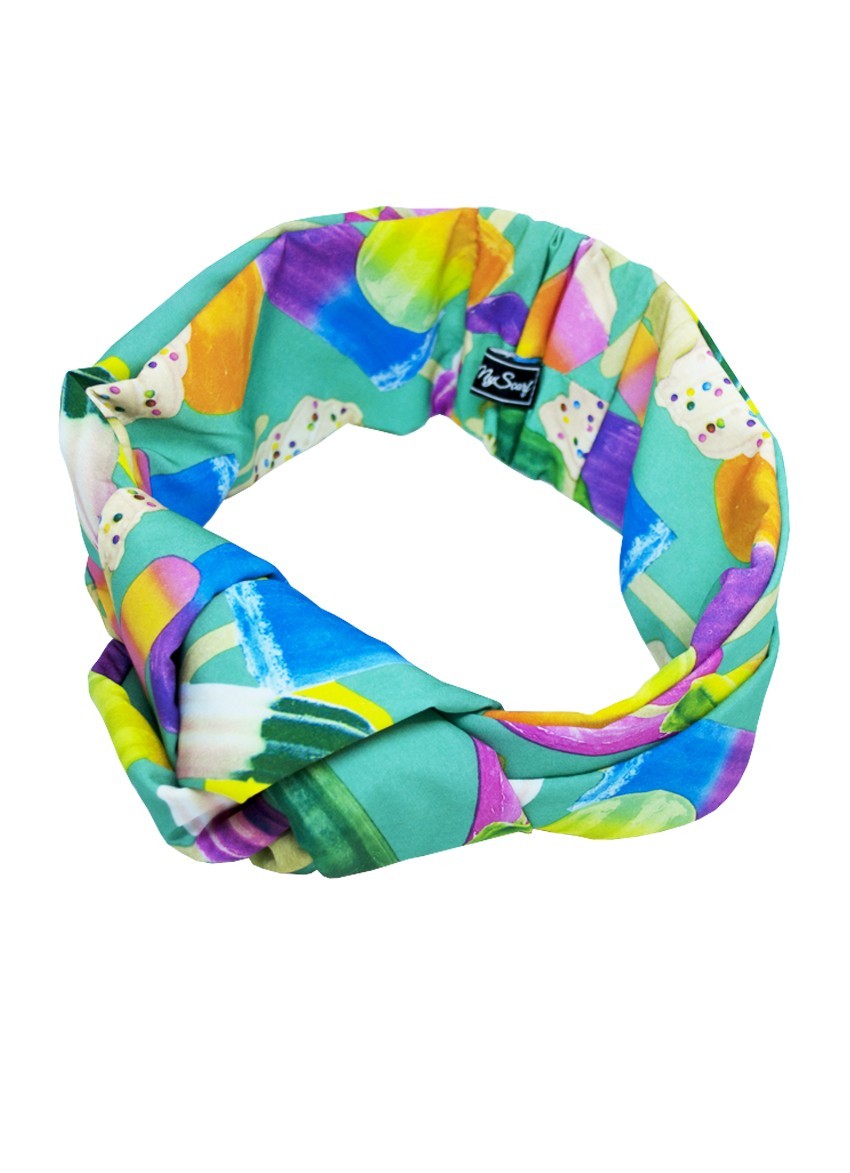 

Тюрбан MyScarf летний  разноцветный мороженое, Тюрбан MyScarf летний one size разноцветный мороженое