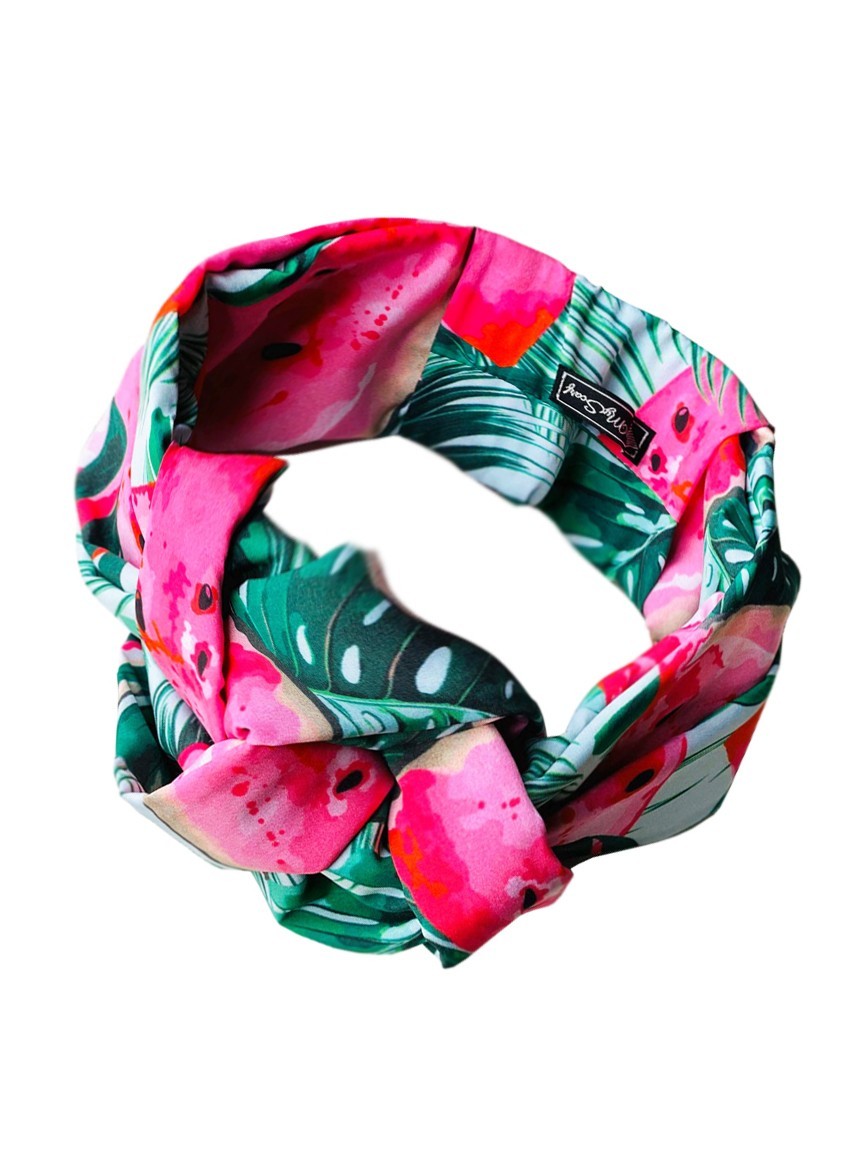 

Тюрбан MyScarf летний  разноцветный арбуз, Тюрбан MyScarf летний one size разноцветный арбуз