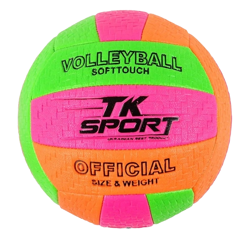 

Мяч волейбольный 21 см "TK Sport" вес 300 грамм