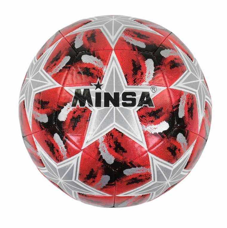 

Мяч Футбольный Minsa №5 Красный