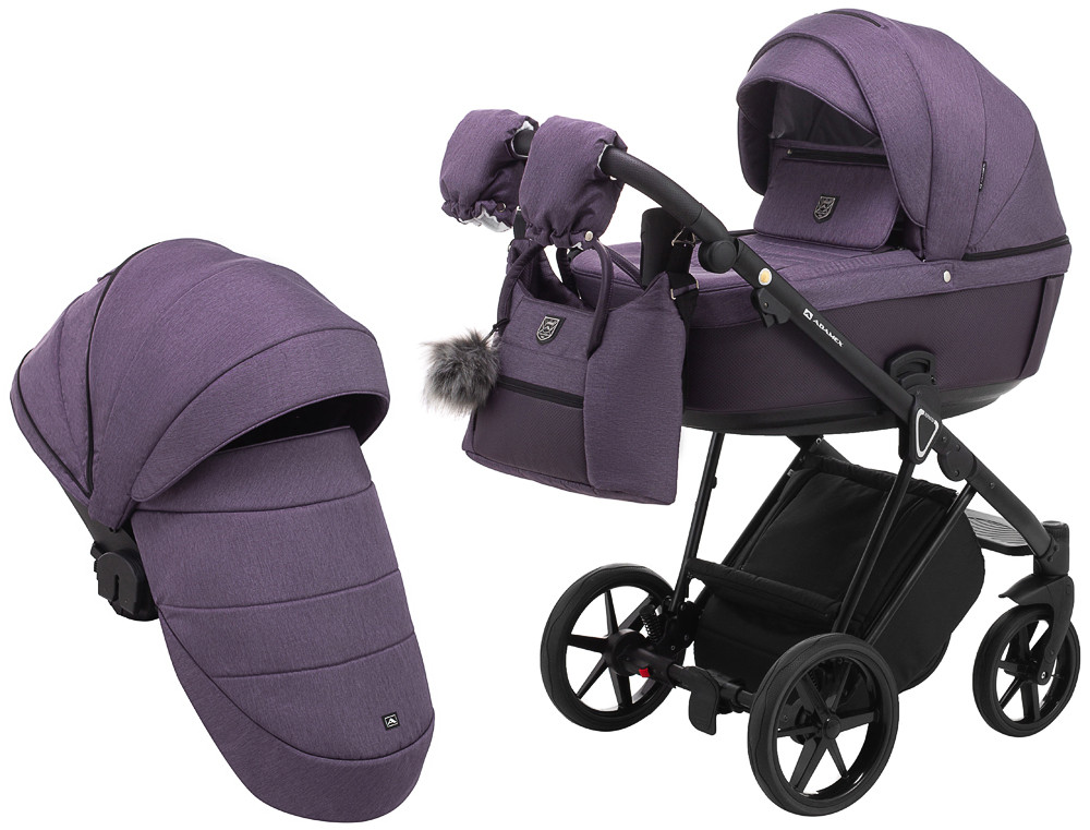 

Коляска 2 в 1 Adamex Belissa ECO фиолетовый 625320
