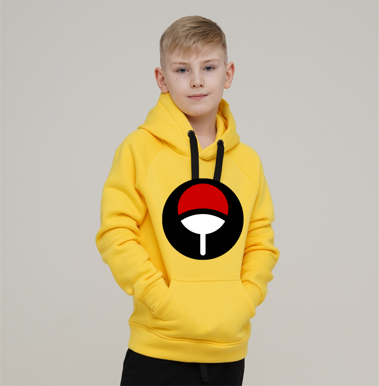 

Худи Демисезонный Наруто Naruto Аниме Учиха Желтый Размер 128