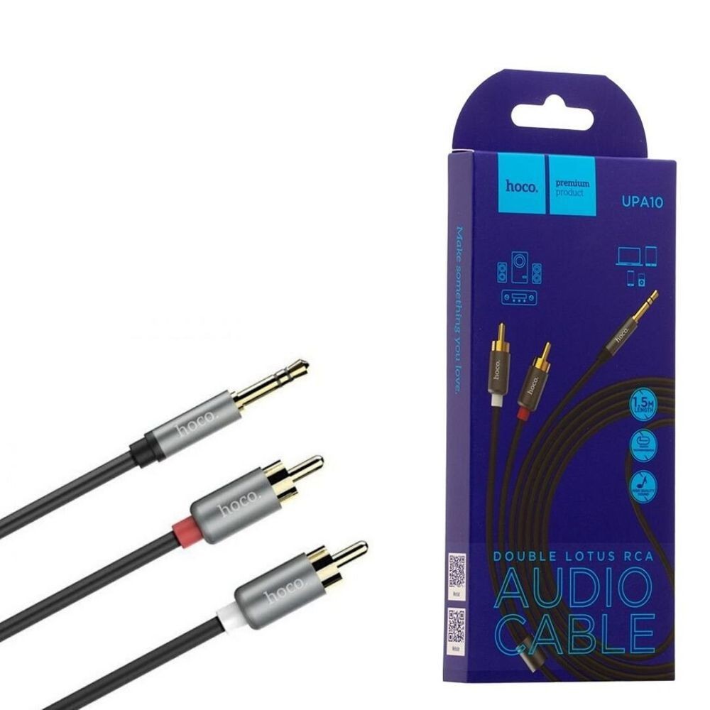 

AUX кабель Hoco UPA10 1,5 m RCA Audio 3.5 mm