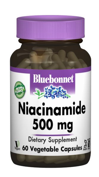 

Ниацин Bluebonnet Nutrition Vitamin В-3 Niacin 500 mg 60 капсул