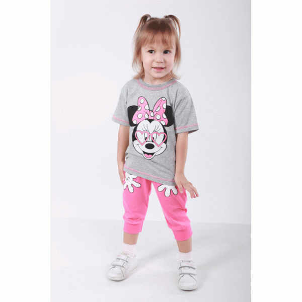 

Костюм летний ModniKids «Minnie» 26 92-98см Серый с розовым (SG6301-1)