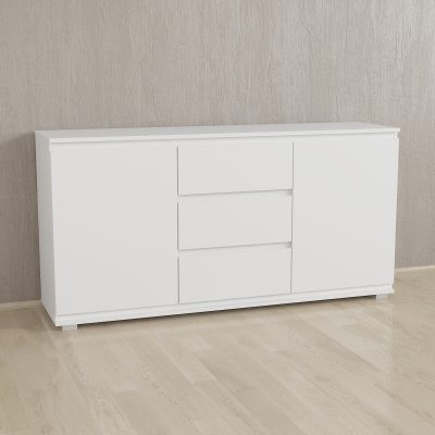 

Комод с ящиками и дверцами без ручек из ДСП, Bonittopurple, Белый, K0006B