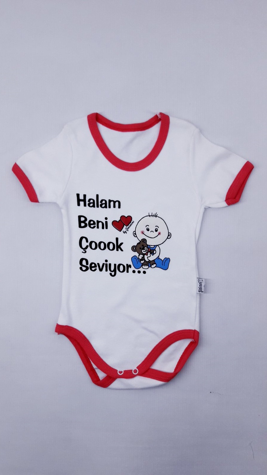 

Боди-футболка Sini mini 13026 62см(р) белый с коралловым
