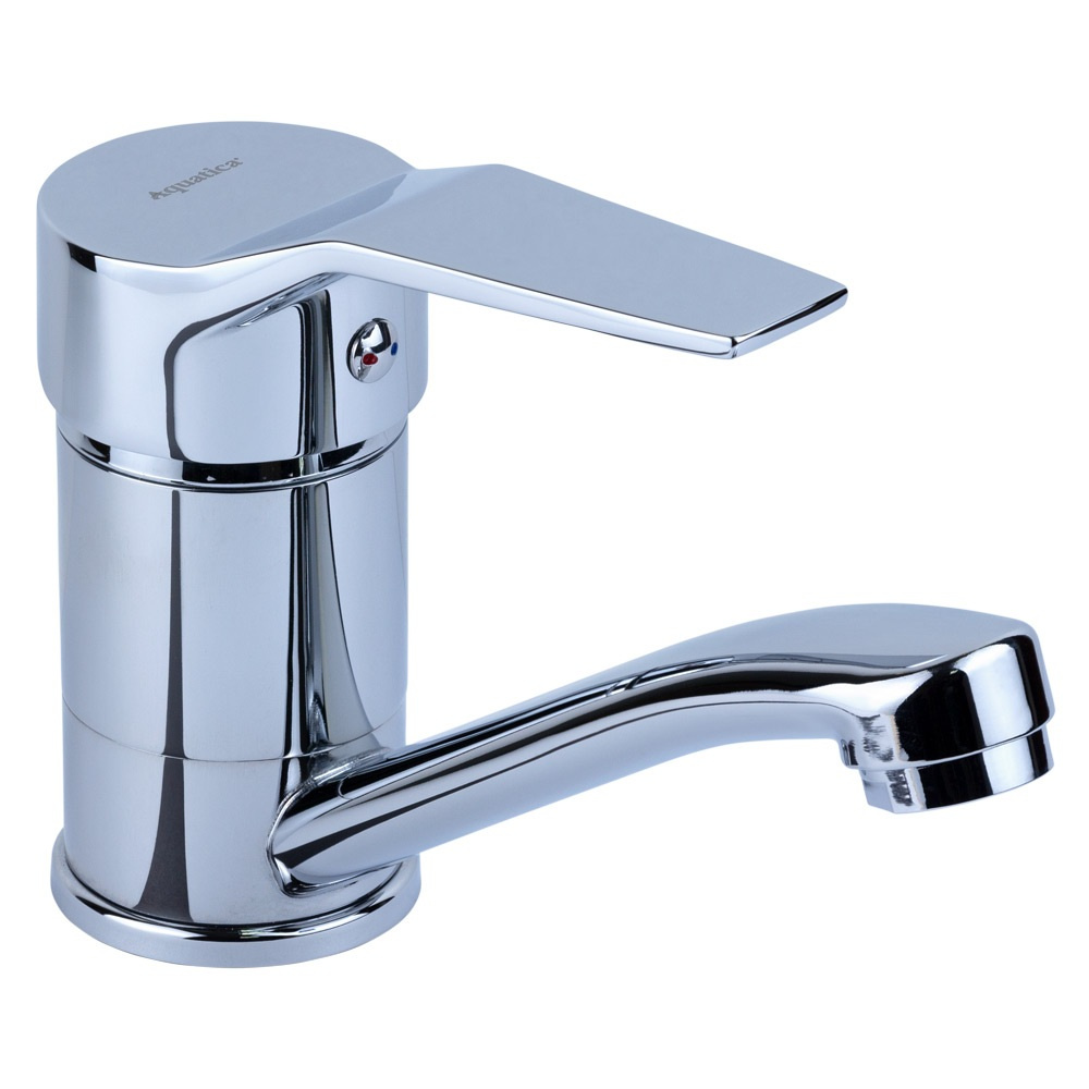 

Смеситель MJ d40 для кухни гусак прямой 150мм на гайке AQUATICA MJ-1B135C