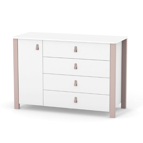 

Комод в гостиную, детскую, прихожую, спальню из ДСП и дерева Монако 1200 белый/капучино Верес