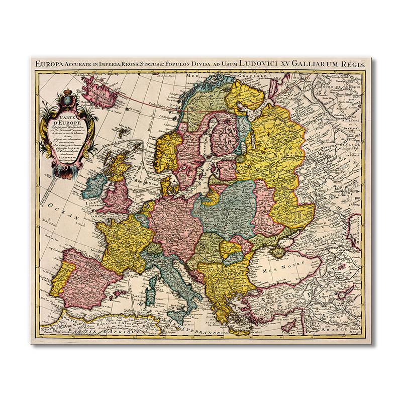 

Винтажная карта Artel «1675 год старинная карта Европы» 1 модуль 50x75 см