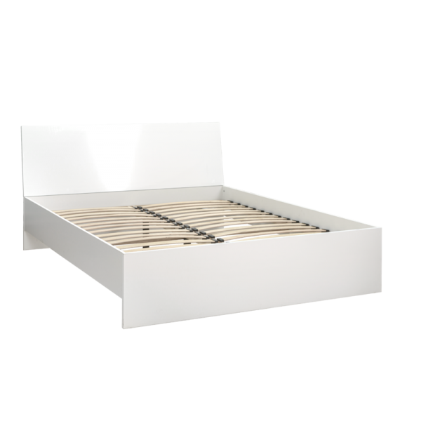 

Двуспальная кровать Прима Нью из ДСП 160х200 белый Embawood