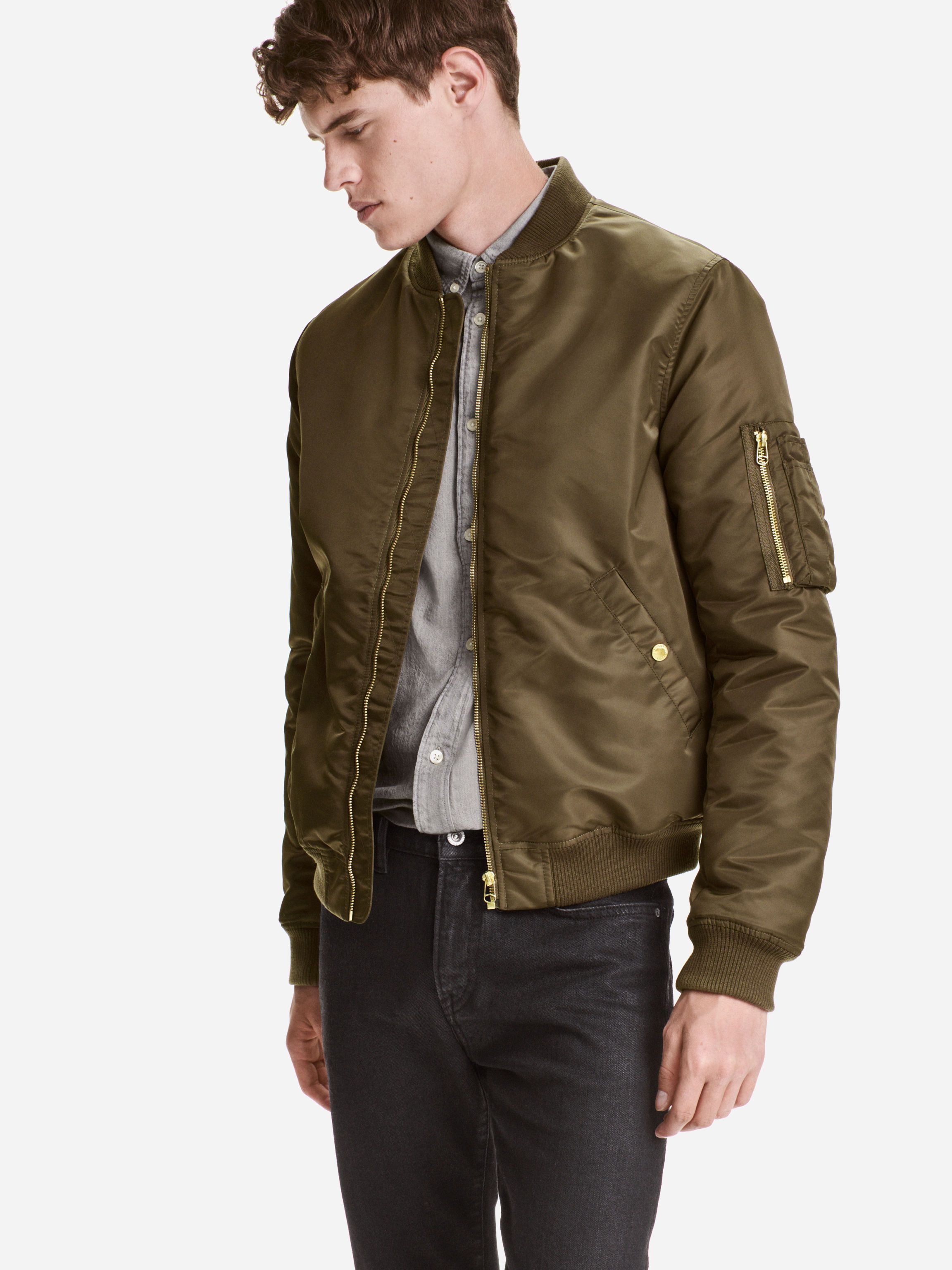 

Бомбер H&M 4060594-ABTE XS Болотный