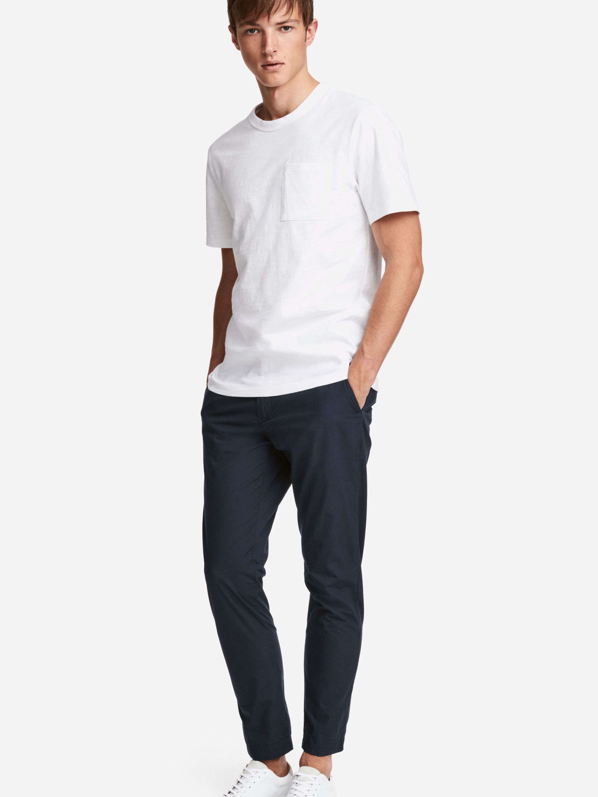 

Брюки H&M 4702295-AAQJ 42 Темно-синие