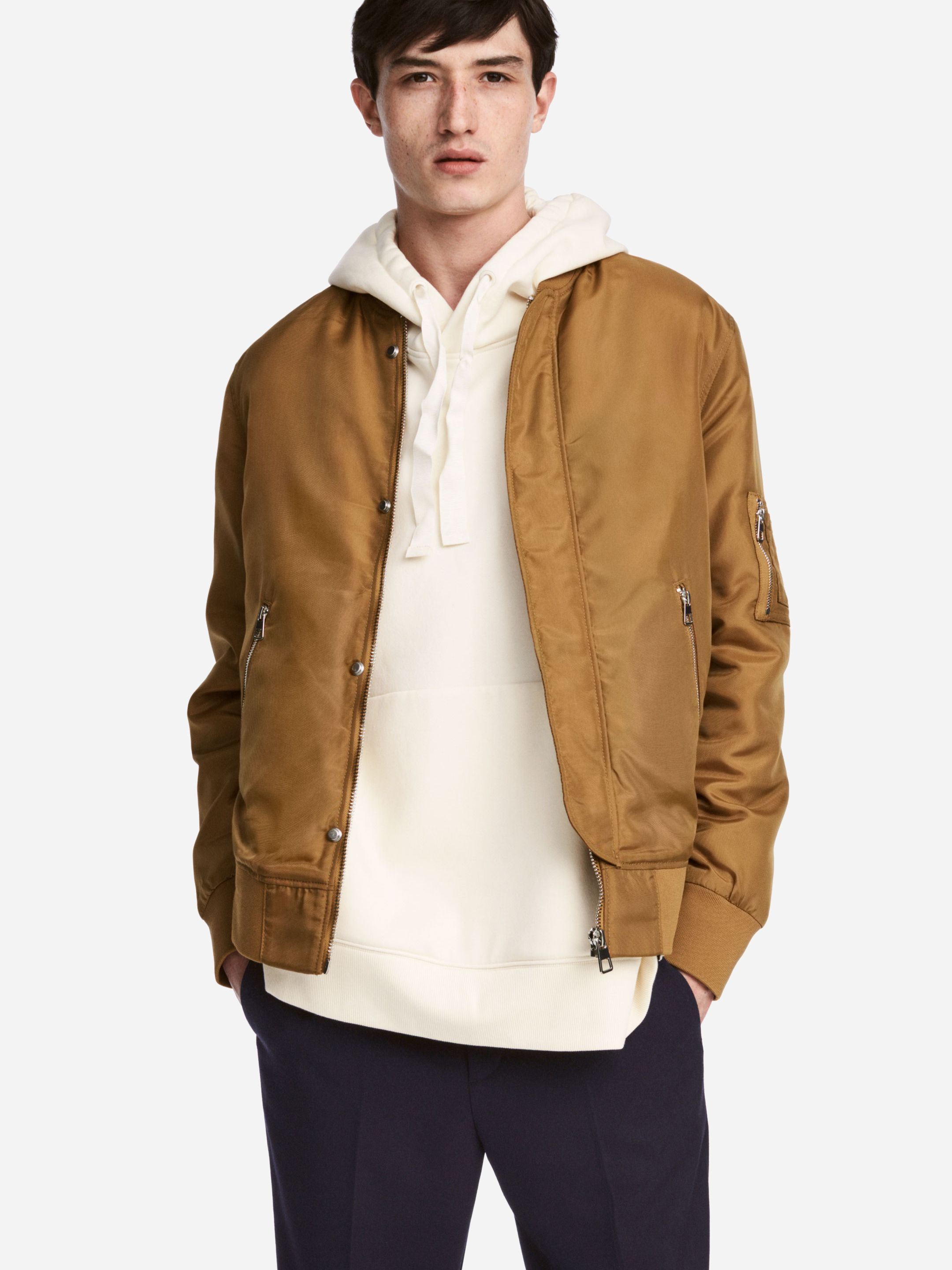 

Бомбер H&M 5015686-ACSC XS Горчичный