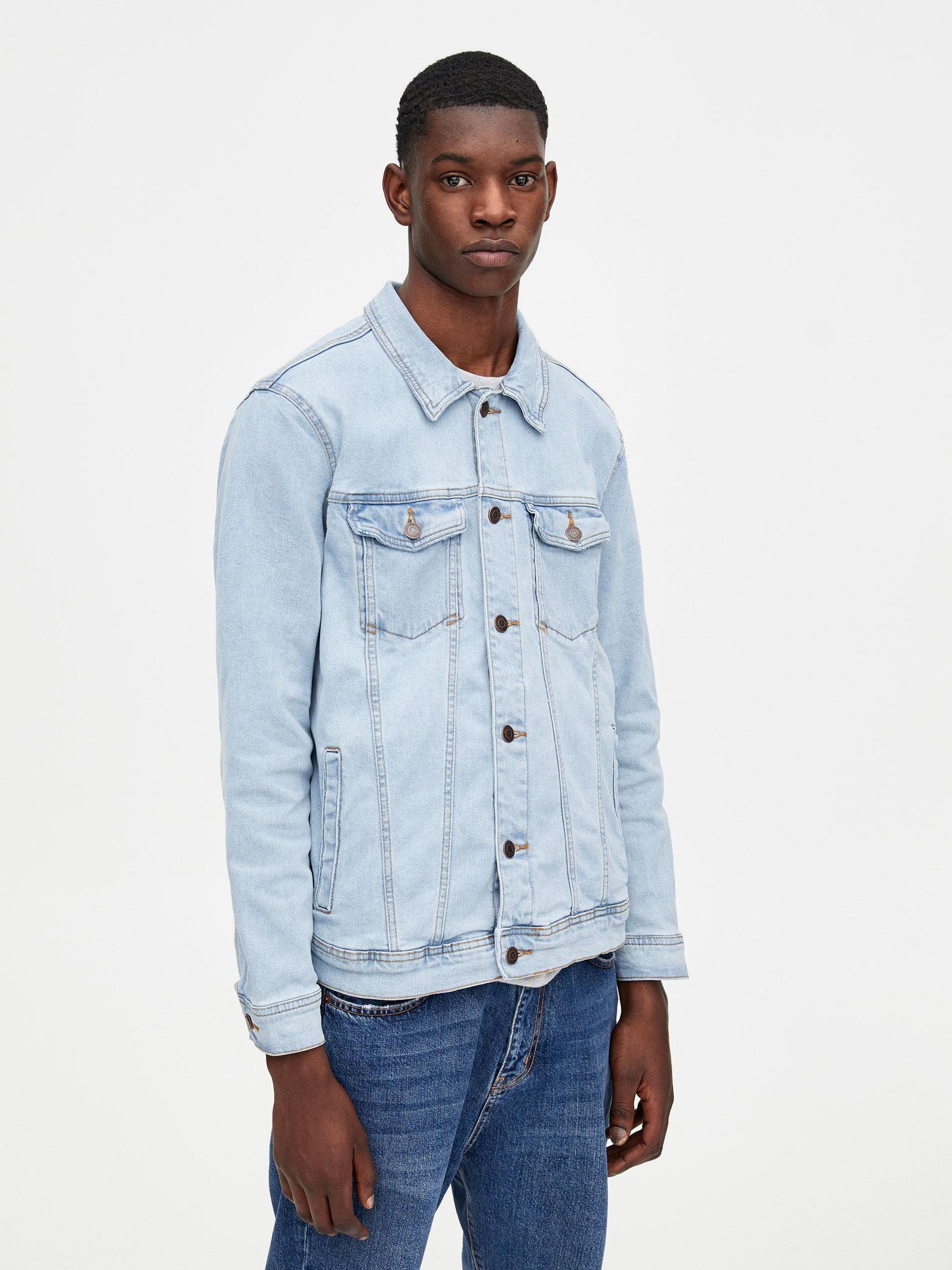 

Джинсовая куртка Pull & Bear 5710/537/434-ACTZ L Голубая