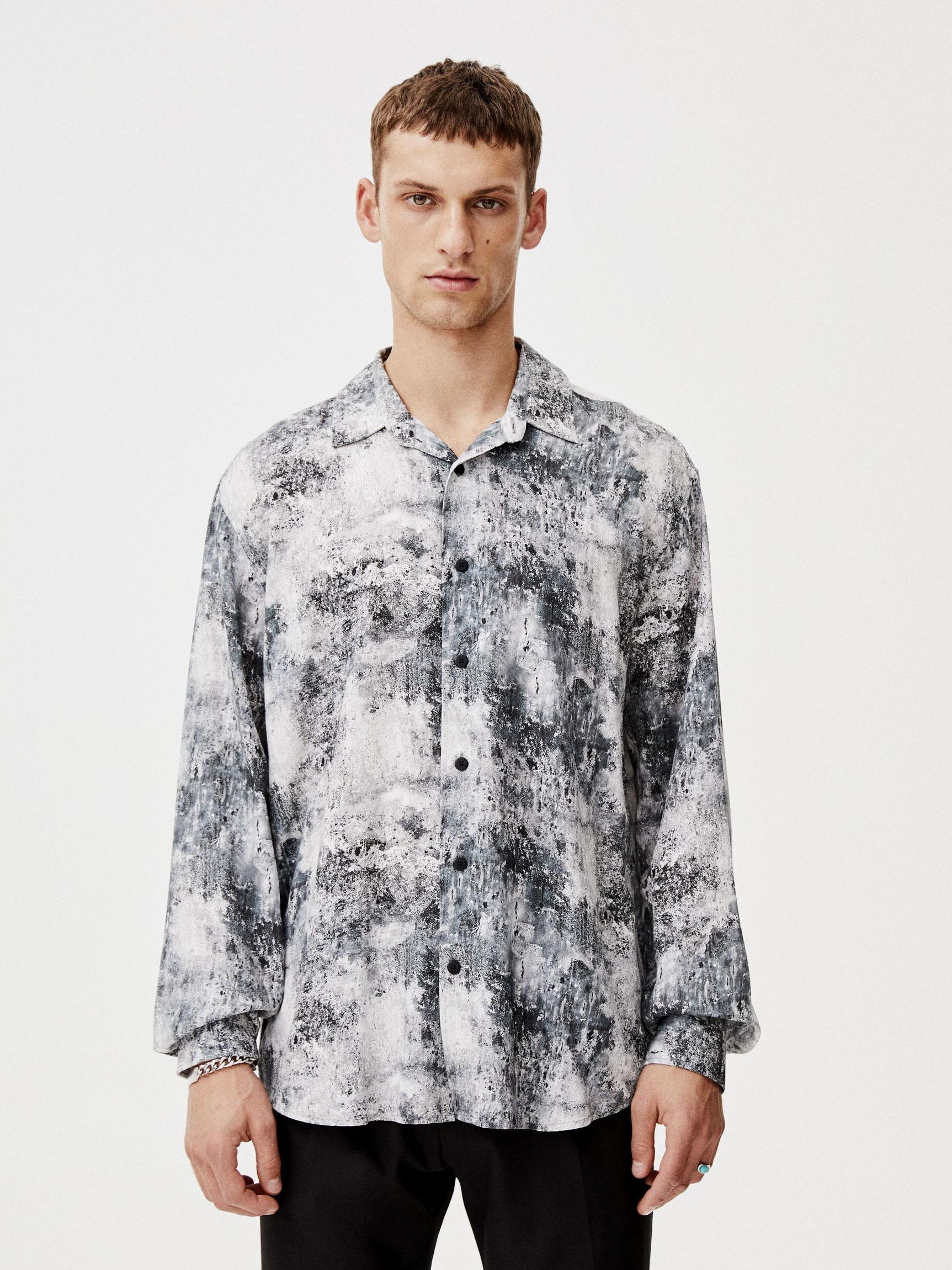 

Рубашка Pull & Bear 9474/563/712-AAXA L Серая