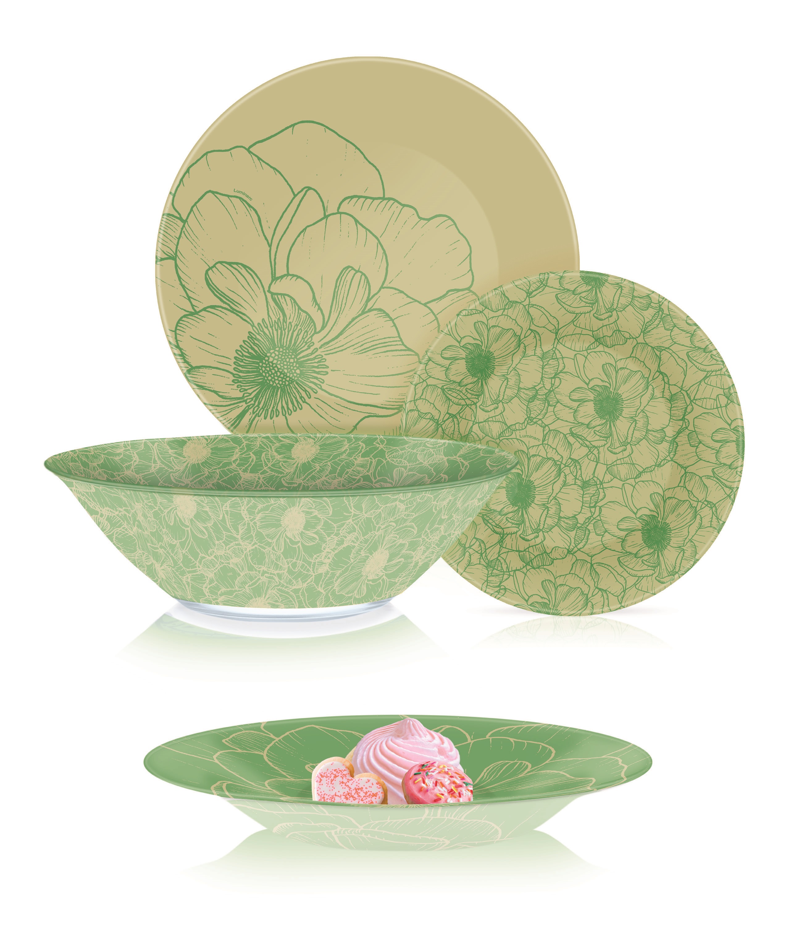 

Сервіз Luminarc Big Flower Green, 19 предметів