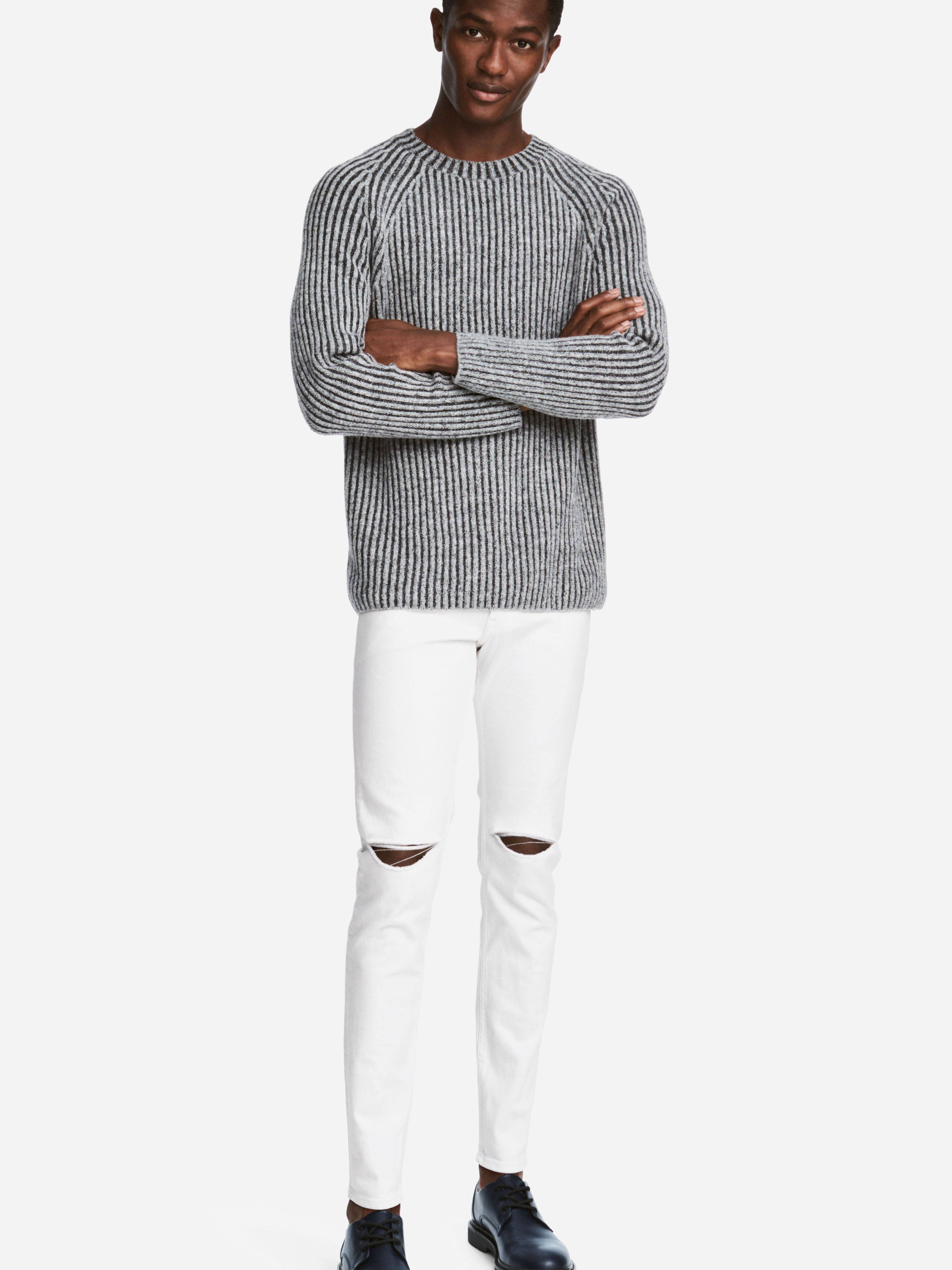 

Джинсы H&M 4513806-ACTS 36 Белые