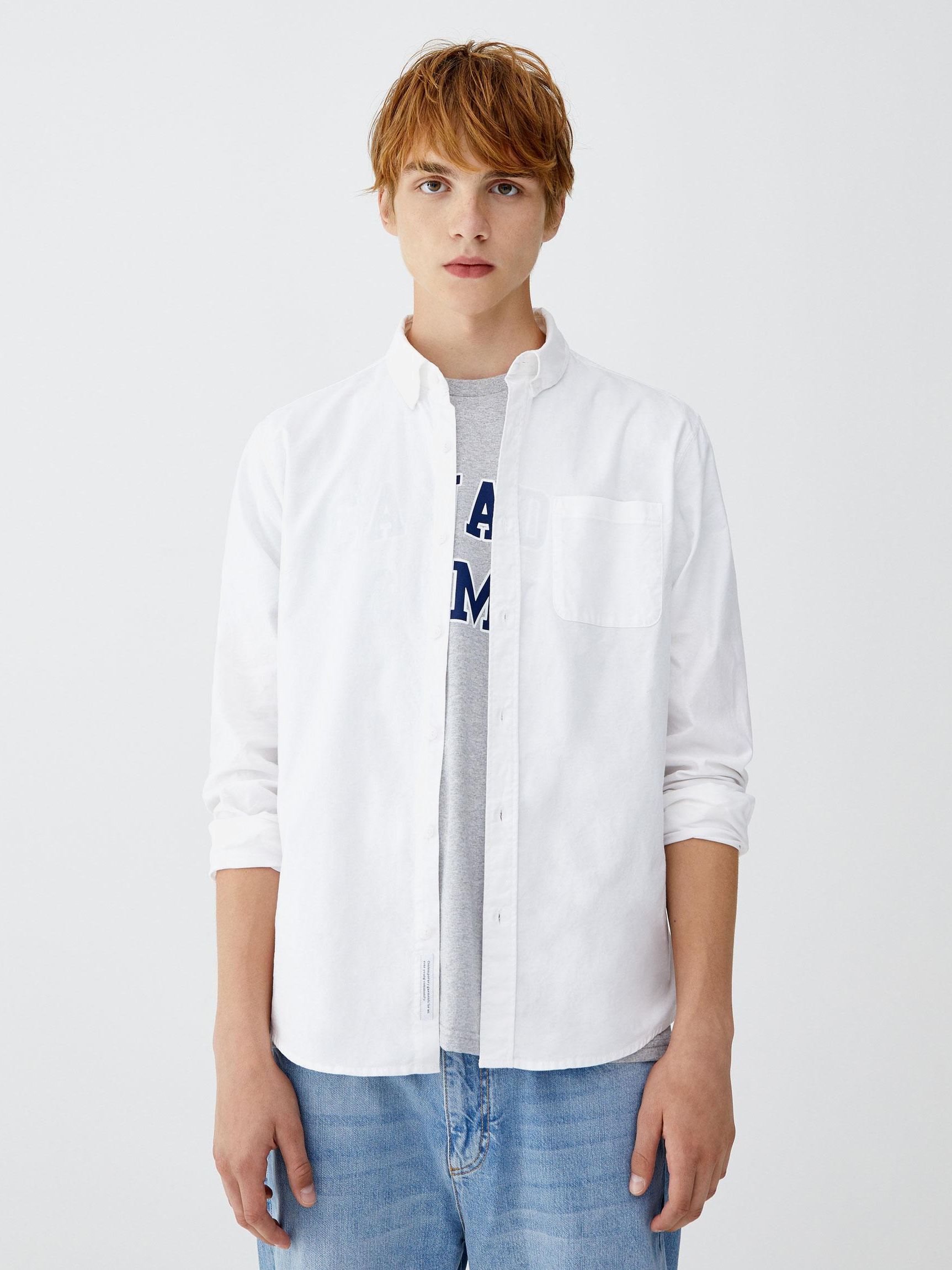 

Рубашка Pull & Bear 9471/507/250-ACTS M Белая