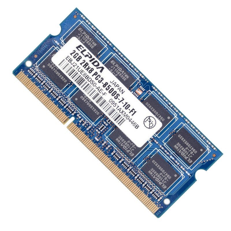 

Оперативная память Elpida SODIMM DDR3 2Gb 1066MHz 8500s CL7 (EBJ21UE8BDS0-AE-F)