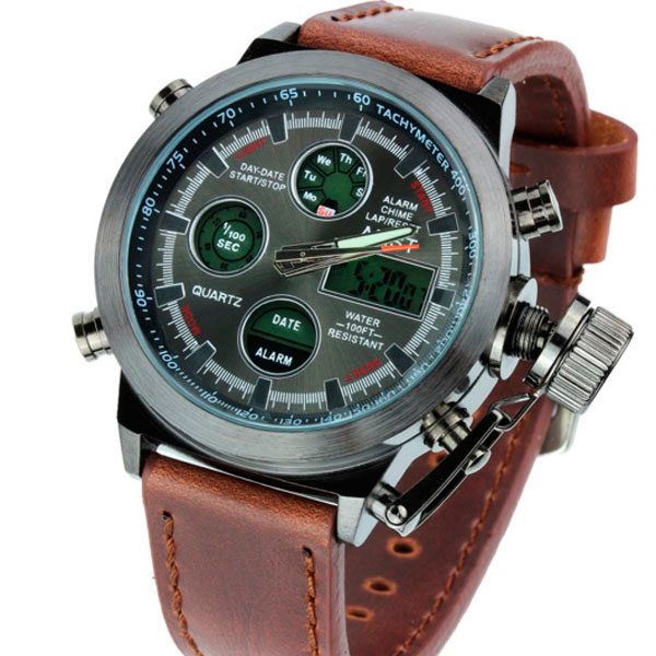 

Мужские армейские наручные часы AMST Brown
