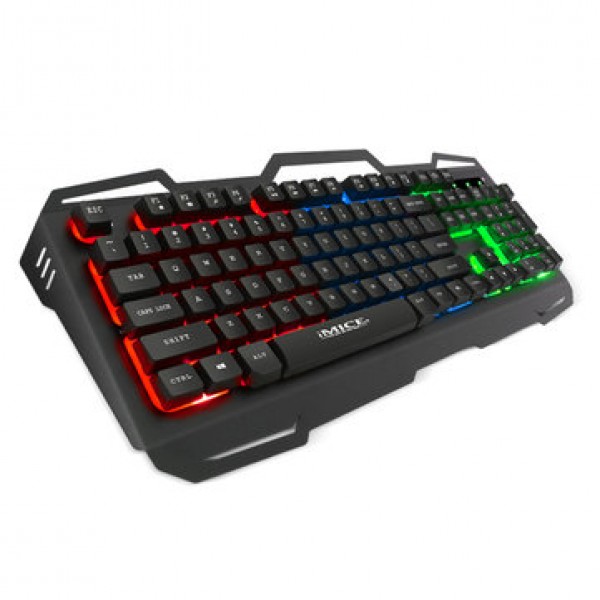 

Игровая клавиатура для ноутбука и ПК с подсветкой Backlit keyboard iMICE AK-400 мембранная проводная USB подсветка разноцветная под клавишами