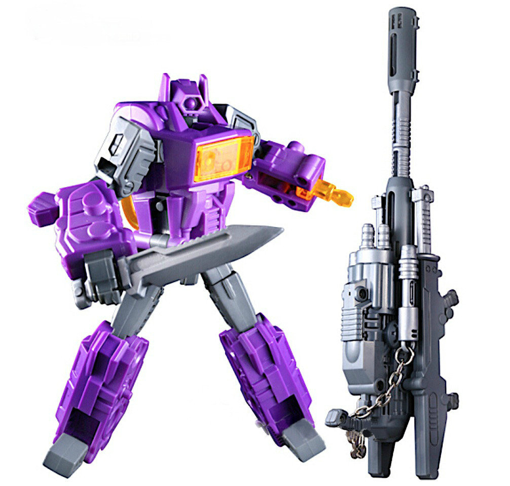 

Игрушка Трансформер-конструктор Шоквейв из м-с Поколения 1 - Waveblaster, G1, Masterpiece, KuBianBao, 12 см