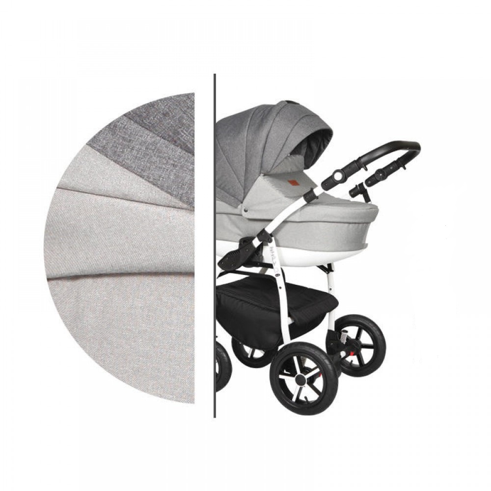 

Коляска универсальная 2 в 1 Baby Merc Zipy Q ZQ/160C Темно-серый/Серый на белой раме с дождевиком + москитная сетка, чехлы и сумка для мамы