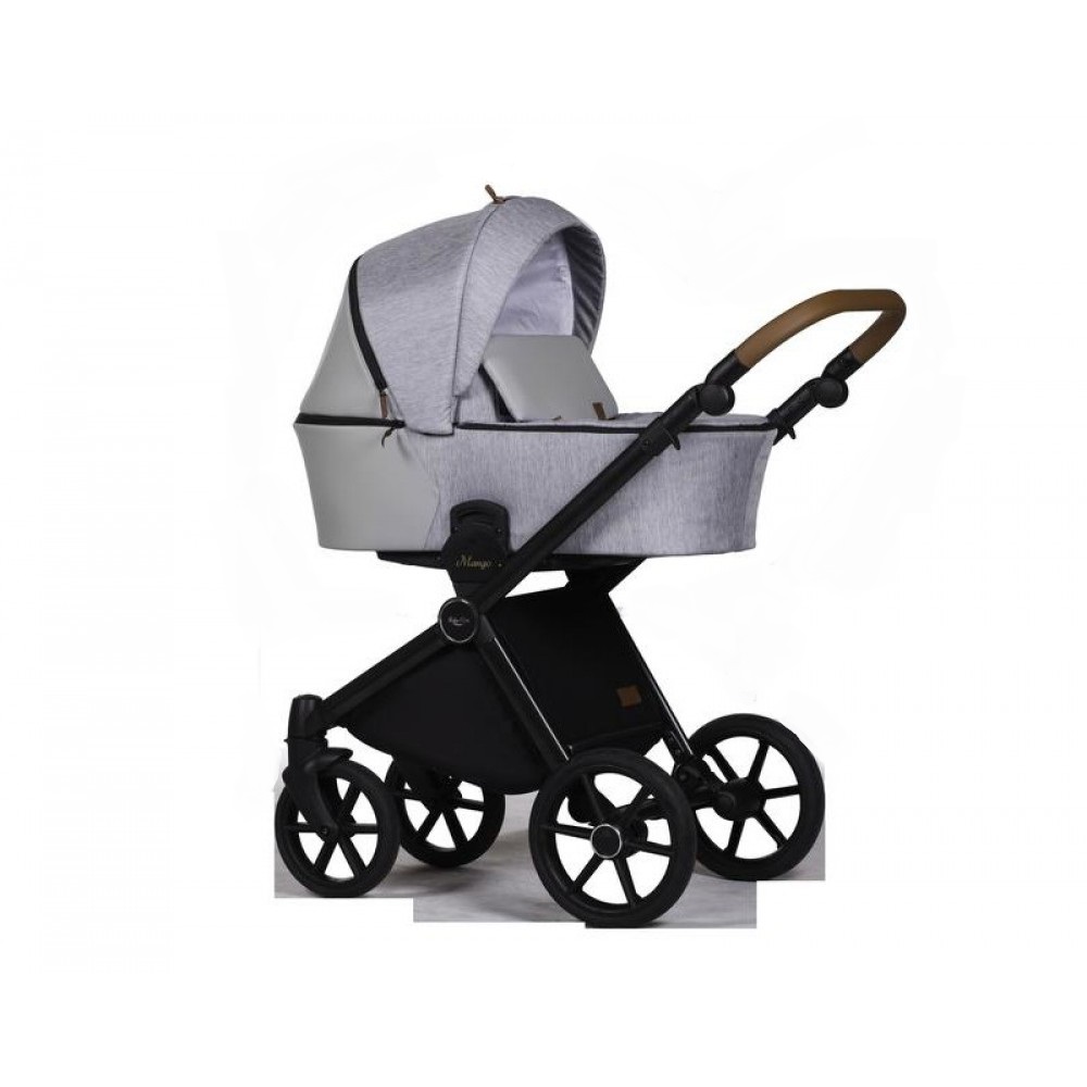 

Коляска универсальная 2 в 1 Baby Merc Mango M/199 Серый с дождевиком и матрасом + москитная сетка, чехлы и сумка для мамы