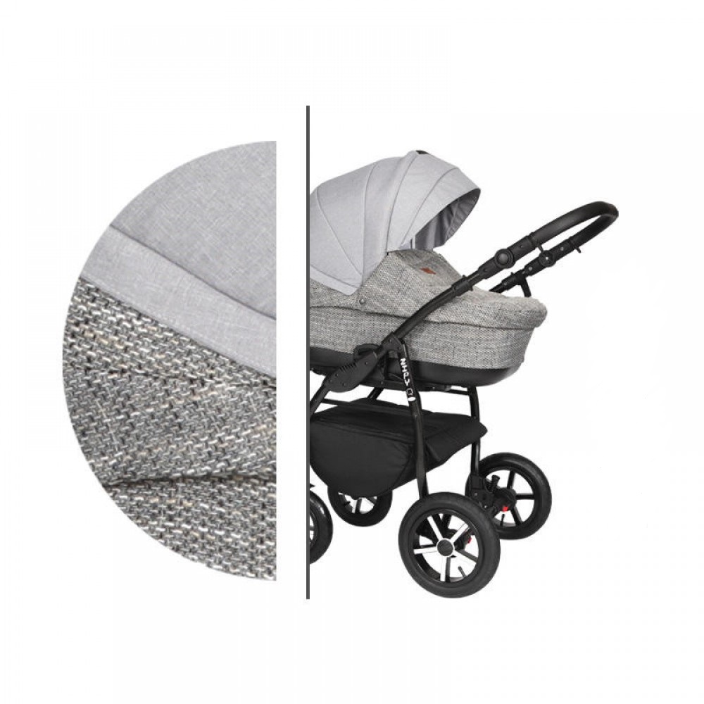 

Коляска универсальная 2 в 1 Baby Merc Zipy Q ZQ/136B Серый на черной раме с дождевиком + москитная сетка, чехлы и сумка для мамы
