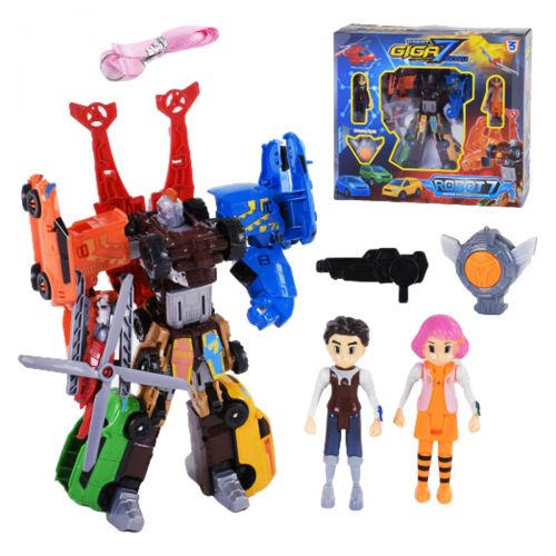 

Игрушка трансформер (7 в 1) WL Toys Tobot Giga7 25 см с 2 фигурками и амулетом (Q1918)