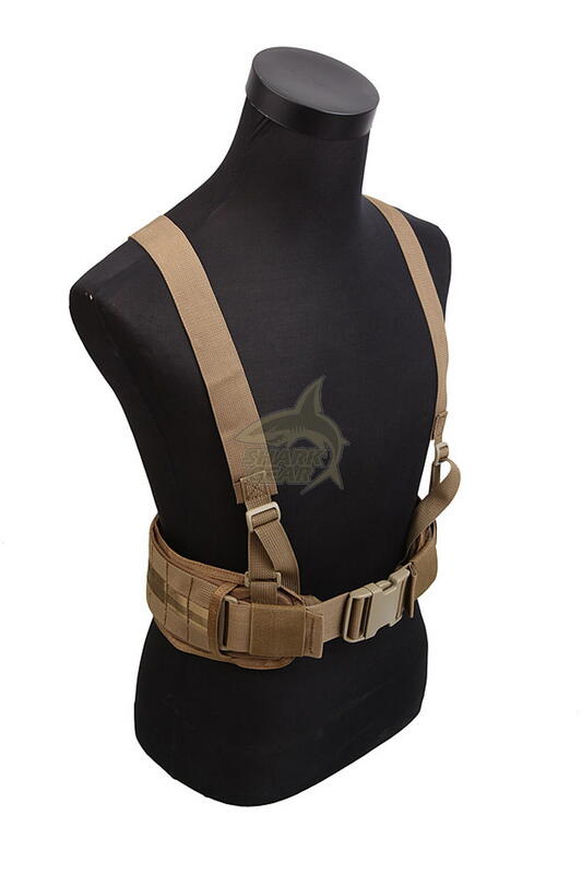 

Тактический пояс молле с подтяжками Shark Gear Molle Cummerbund with Y-shape Suspender 30002002, 900D Medium, Digital Woodland ( АОР2)