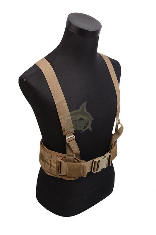 

Тактический пояс молле с подтяжками Shark Gear Molle Cummerbund with Y-shape Suspender 30002002, 900D Small, AT FG ( Атакс ФГ)