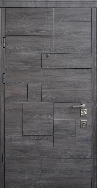 

Входная дверь Пирамис двухцветная (входная улица) Ваш ВиД Серый 860 ммх2040 ммх96 мм Правое