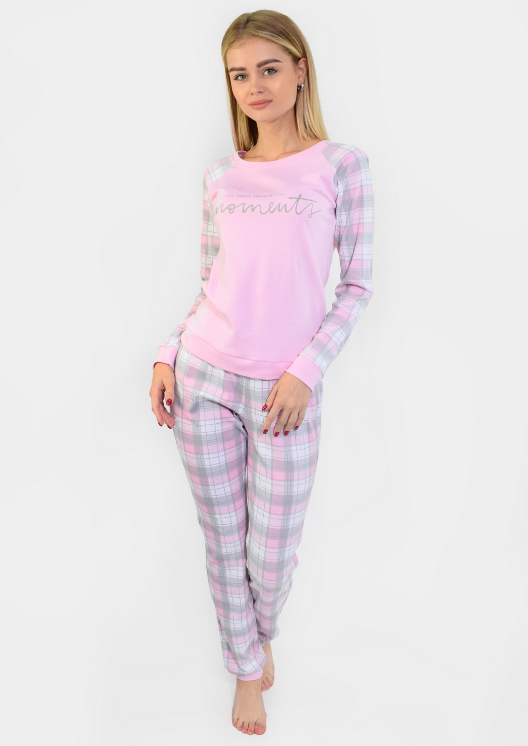 

Комплект женский N.EL розовая клетка XXL (артикул 1134-19)