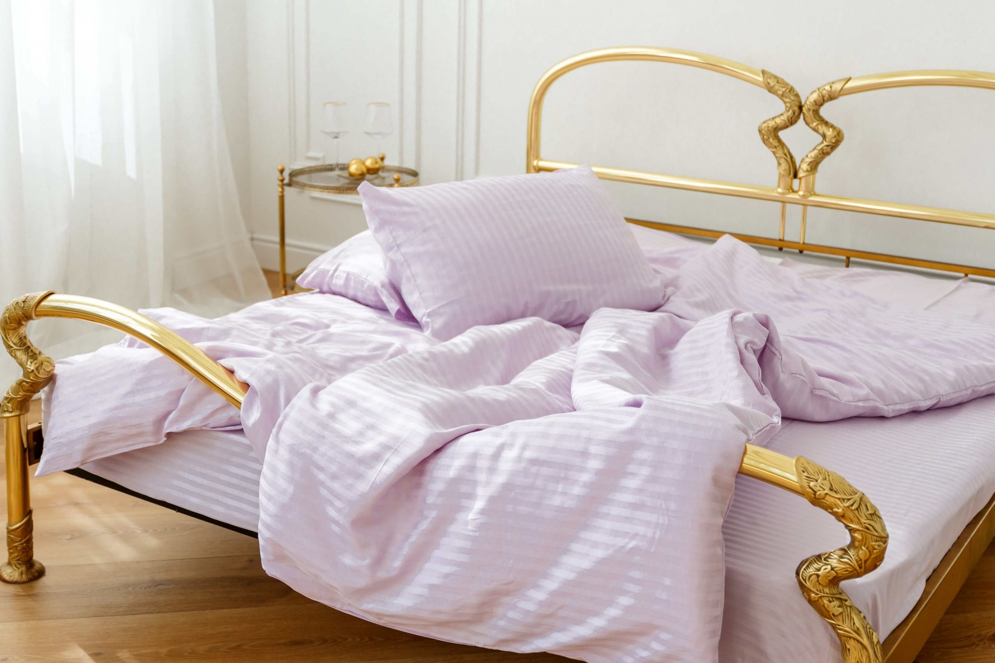 

Постельное бельё Textile Hygge сатин страйп 220х240 (простынь на резинке) лиловый 573312001