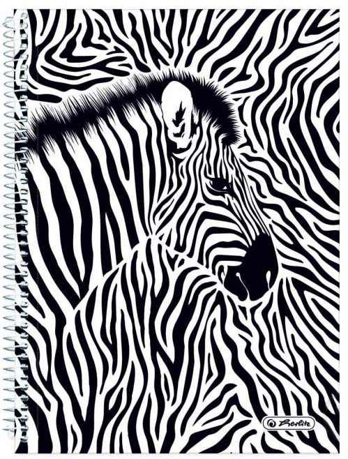 

Блокнот Herlitz Animal Print Zebra А5 в клеточку 120 листов (50036592Z)