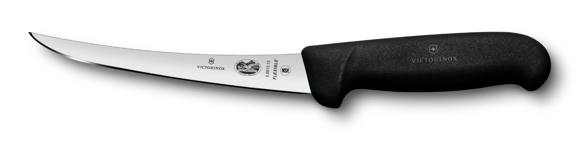 

Ніж кухонний Victorinox Fibrox Boning Flex обваловувальний 15 см чорний (Vx56613.15)