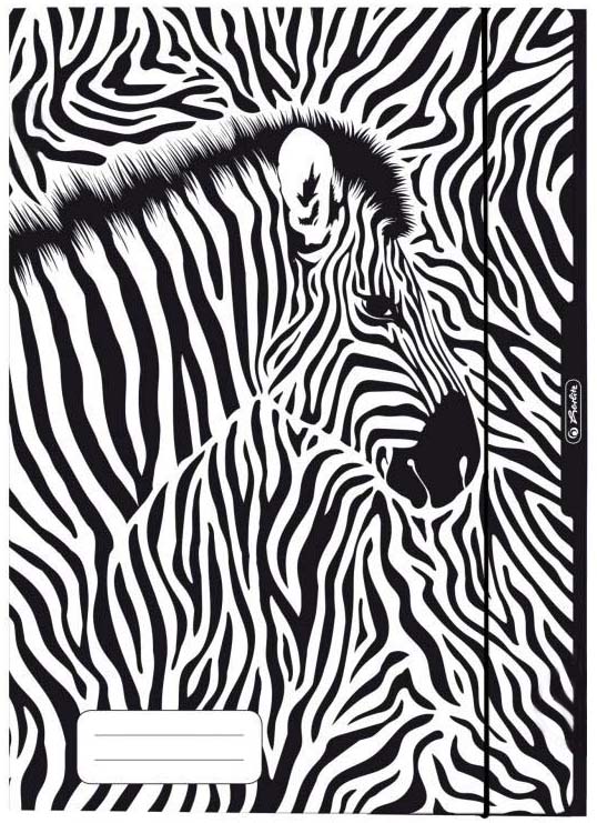

Папка картонная на резинке Herlitz Animal Print Zebra А3 (50036622Z)
