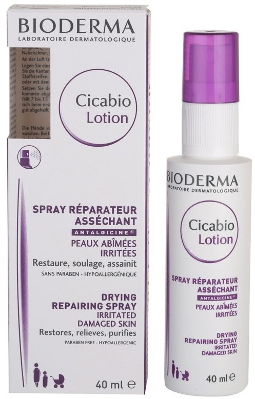 Акція на Спрей-лосьон для раздраженной и ослабленной кожи Bioderma Cicabio Lotion spray 40 мл (3701129800225) від Rozetka UA