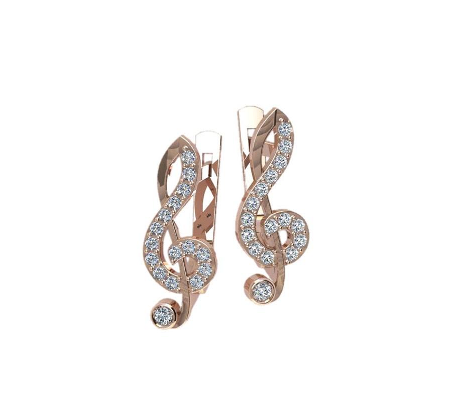 

Серьги скрипичный ключ Maxi Silver 8748