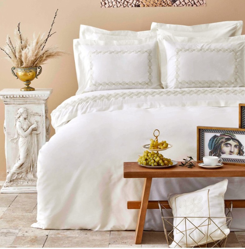 

Комплект постельного белья Karaca Home Atlas Gold Золото 200х220 (svt-2000022285384)